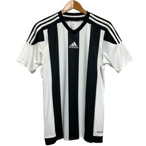 adidas Climacool Black and White Striped Jersey Shirt